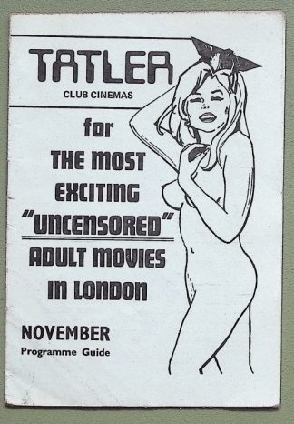 Tatler Club Cinema programme - adult films - blue movies