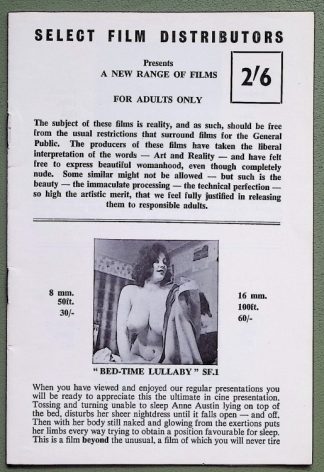 Select Film Distributors - cine film - catalogue